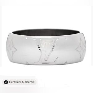 Louis Vuitton Zamac Palladium Monogram Ring in Silver